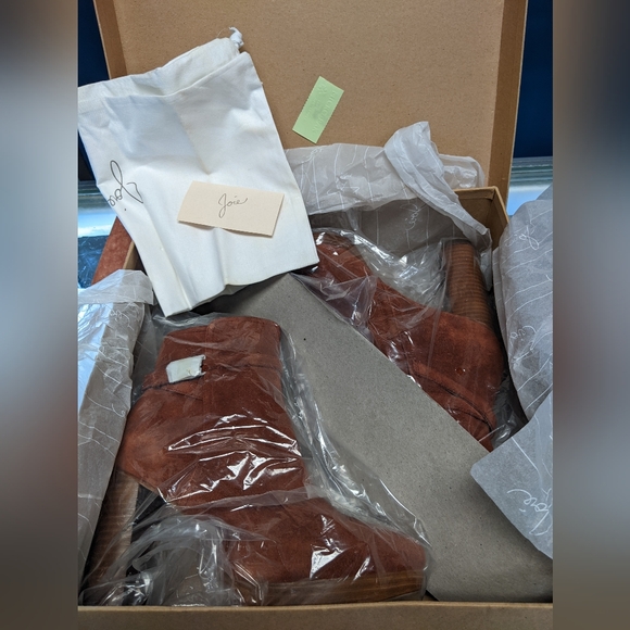 Joie Chestnut Brown Suede Ankle Boot with Block Heel - Picture 11 of 12